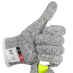 Взрослые HPPE прочный защитные перчатки устойчивые к порезам износостойкость уровень 5 кухня Резка перчатки с защитой от порезов