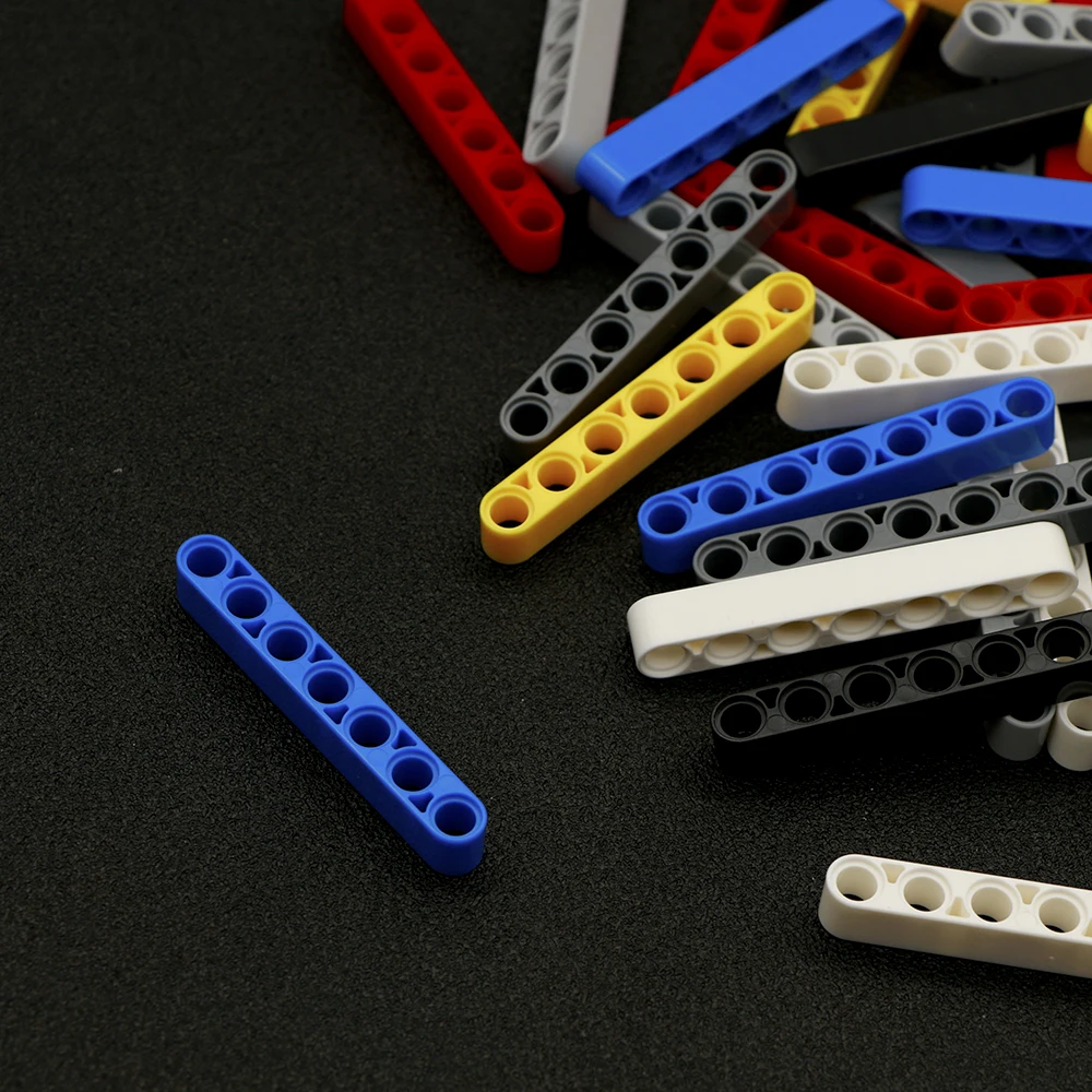 100 шт. технические детали для кирпича Liftarm 1x7 толстая без луча модель MOC