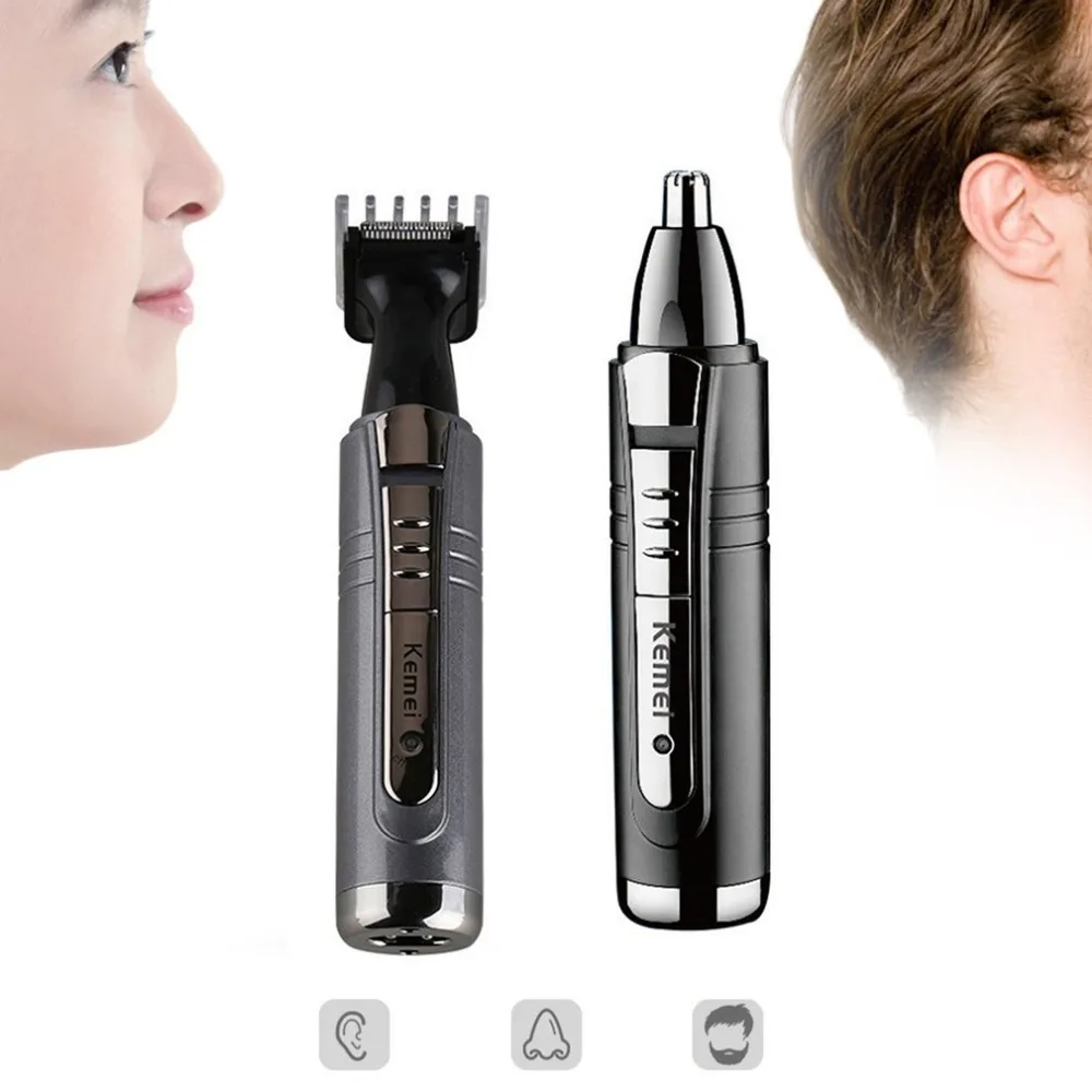 

KEMEI KM-6511 2-in-1 Electric Nose Hair Trimmer Multifunctional Beard Trimmer Shaver Razor Men Clipper Hair Remover Machine