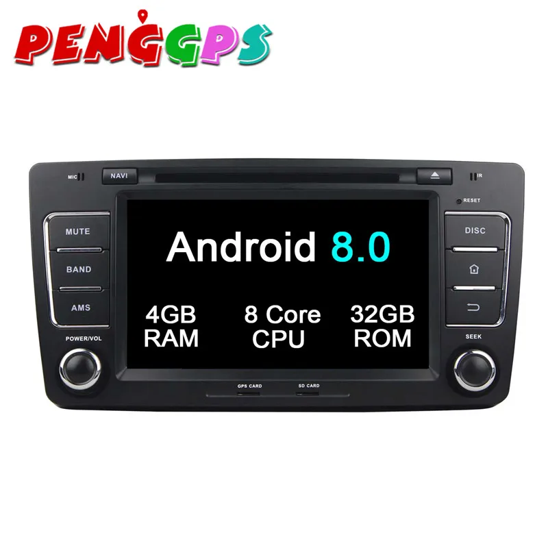 Perfect Android 8.0 7.1 Car DVD Player GPS Navigation Headunit For Skoda Octavia 2012 Car Stereo Auto Multimedia Satnav Video Autounit 5