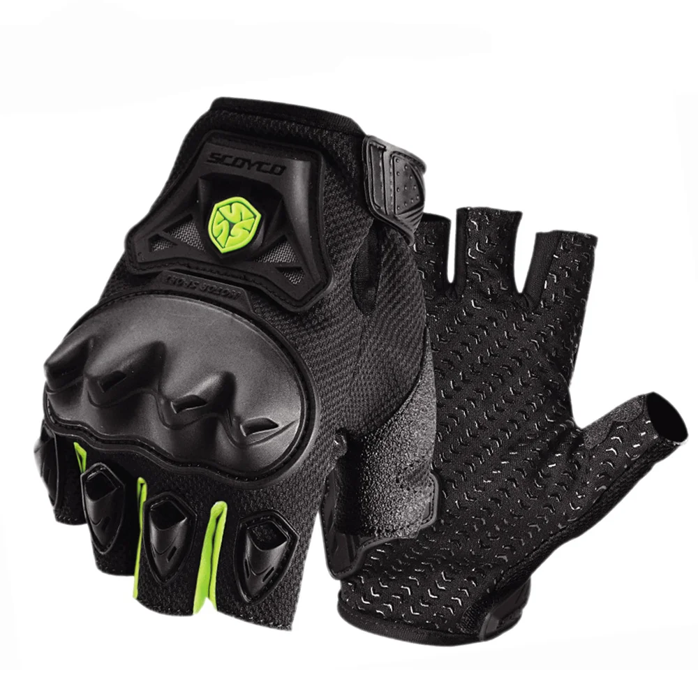 SCOYCO мотоциклетные перчатки для мотокросса, внедорожные гоночные перчатки, летние перчатки на пол пальца, мотоциклетные перчатки, защита мотоцикла
