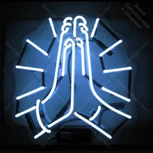 Неоновые световые знаки белый молиться пожелание вывеска неоновые лампочки лампа ручной работы ресторанная вывеска неоновая реклама Letrero Neons enseigne lumine