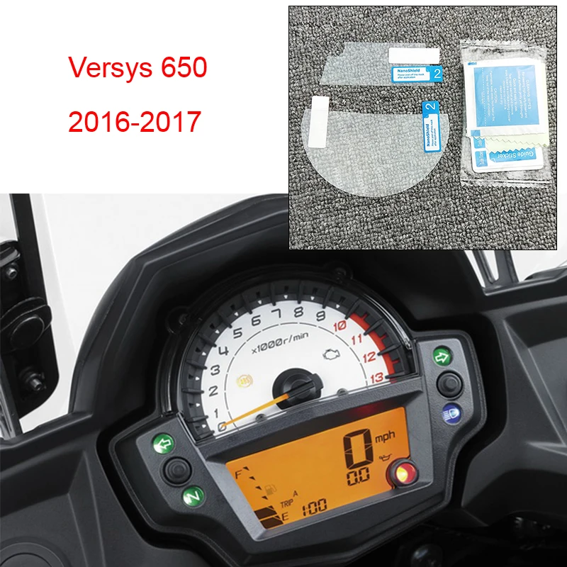 

For Kawasaki Versys 650 2016-2017 Cluster Scratch Protection TPU Film Speedo Screen Protector Ultra-Clear