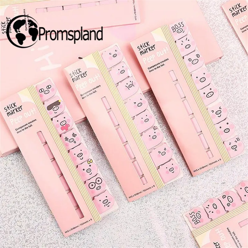 

100pcs/lot Post-it notes Pig Cartoon Style Memo Pad Paper Gifts For Students Kawaii Stationery Office School Supplies 12cm