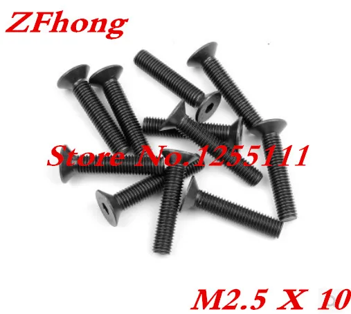 

1000pcs/lot DIN7991 Grade10.9 M2.5*10 Flat Head Hexagon Socket Countersunk Head Machine Screw