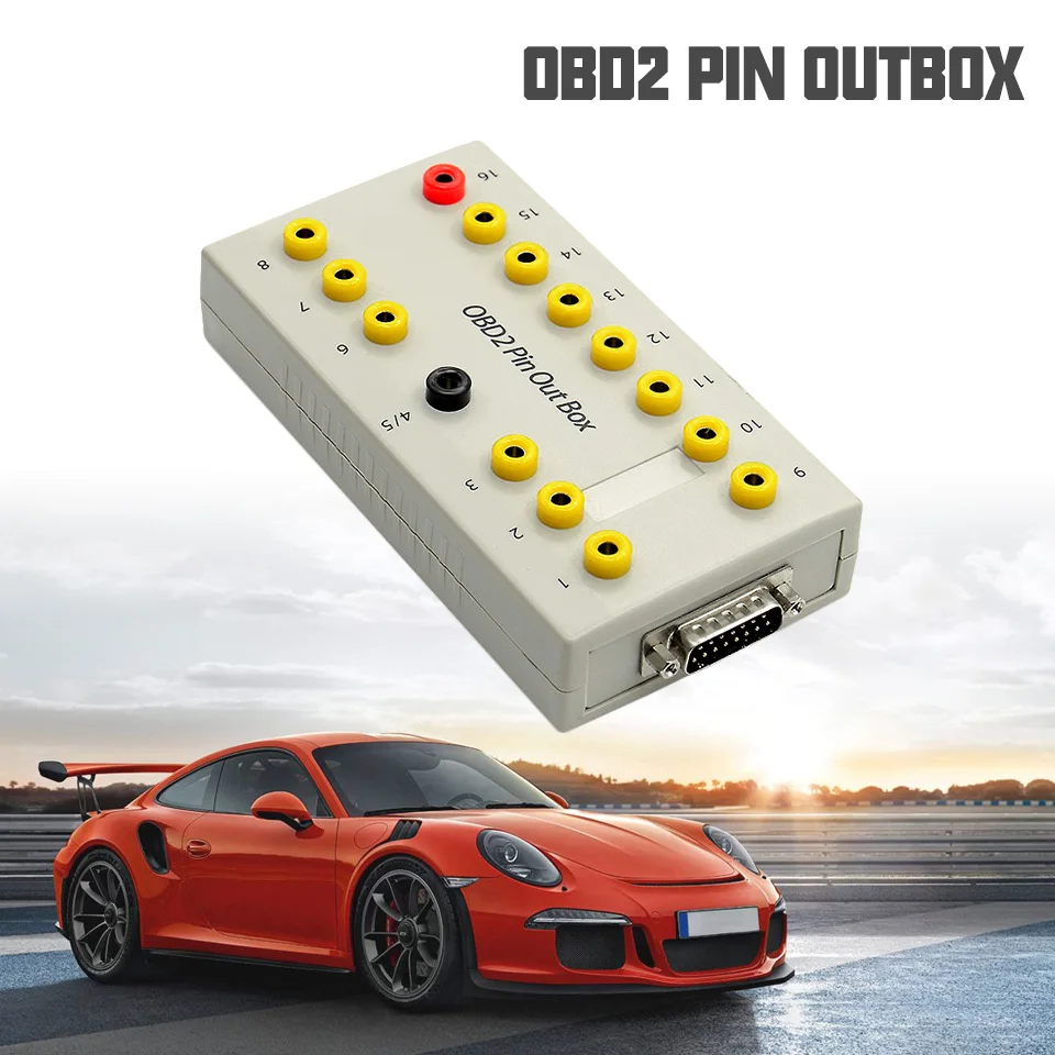 OBD2 пробойная коробка 16 pin для автомобиля, коробка для вырыва obd2, коробка для вырезания штифта автомобиля