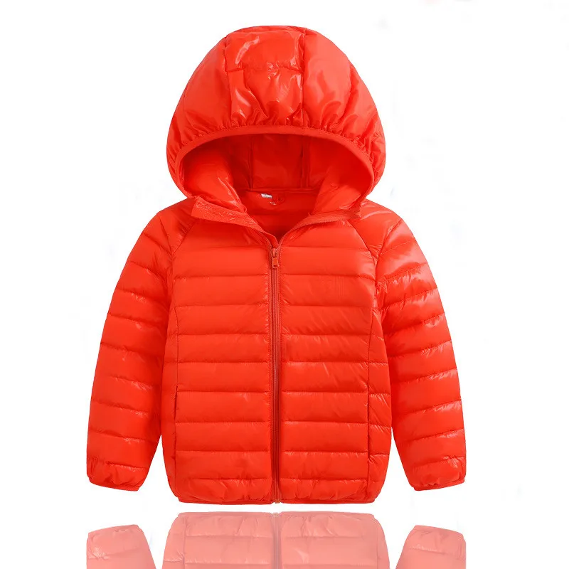 Новое весеннее Детское пальто Осенняя детская куртка Верхняя одежда для мальчиков enfant пальто одежда для малышей легкая пуховая одежда для девочек - Цвет: orange
