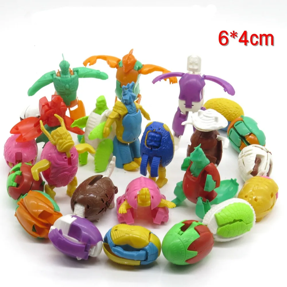 Random 2 pieces action figure transformation monster dinosaur eggs