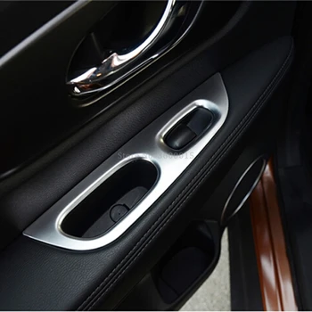 

Car Accessories For Nissan X-Trail Rogue 2014 2015 2016 2017 Interior Window Rises Switch Cover Trim Armrest Frame Car Styling