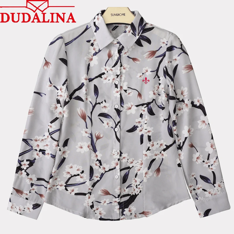 

Dudalina Women Shirts 2019 New Summer Casual Long Sleeve Shirt Printed Tops Harajuku Female Shirt Camisas Mujer Plus Size