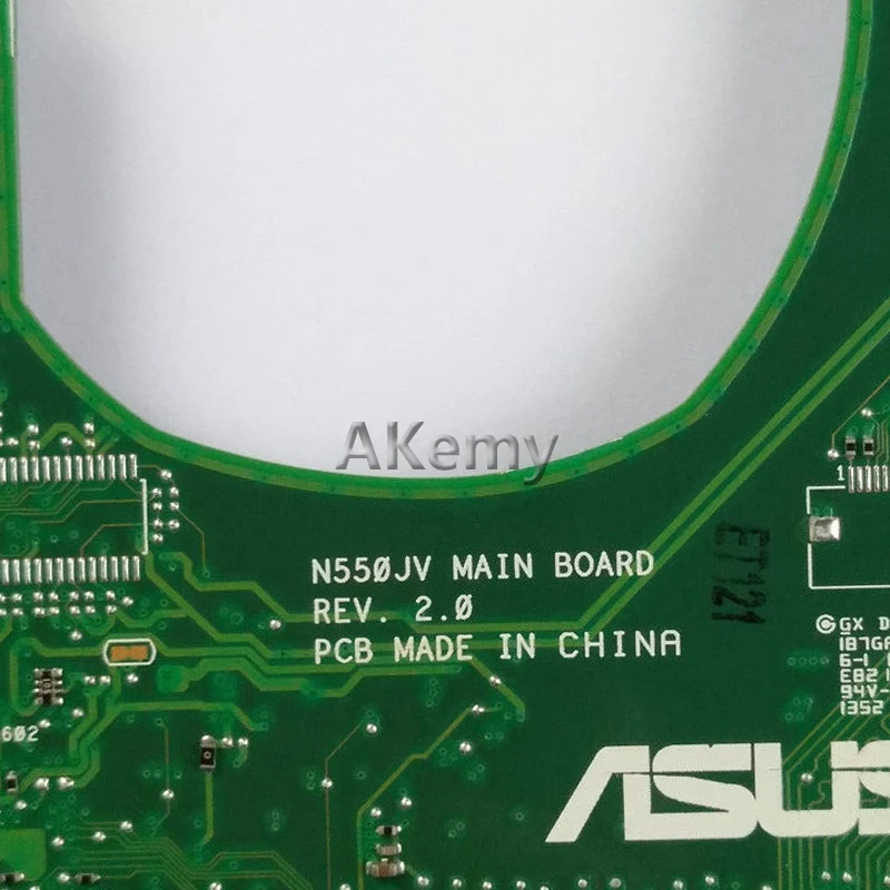 AK N550JV для ASUS N550jv N550JK N550J N550JX материнская плата для ноутбука i7 процессор GT750 2 Гб GPU Материнская плата Тест новая материнская плата