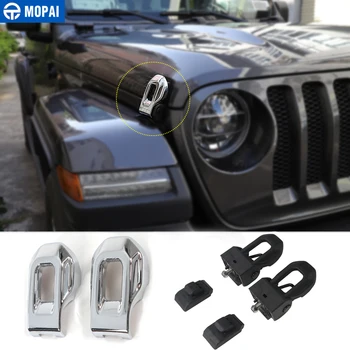 

MOPAI Styling Mouldings for Jeep Gladiator JT 2018+ Hood Latch Lock Catch Decor Sticker Accessories for Jeep Wrangler JL 2018+
