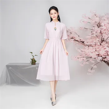 

Shanghai Story 2019 New Sale Hanfu Dress Chinese Traditional Dress Cheongsam Style Dress Qipao National Trend Dresses