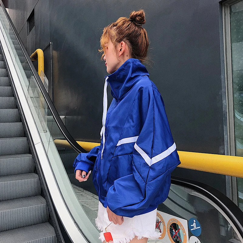 Куртки женские свободные повседневные Harajuku трендовые женские s корейский стиль Солнцезащитная Одежда дышащая повседневная универсальная летняя Новинка