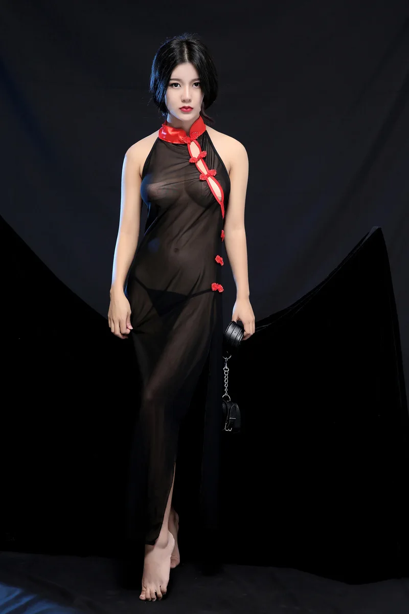 Woman Sexy Lingerie Erotic Cheongsam Costume Plus Size XXL 3XL (4)