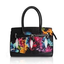 Роскошная дизайнерская экзотическая настоящая кожа ската кожаная дамская сумочка с металлическим замком Дамская переносная сумка с цветами женская большая сумочка