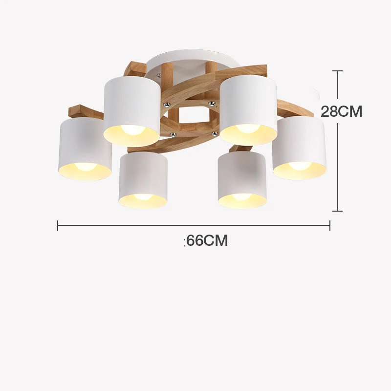 Японский деревянный светодиодный светильник, художественные железные подвесные лампы, светильники для спальни, гостиной, кухни, столовой, бара, Подвесная лампа, светильники Avize - Цвет корпуса: White 6 Heads