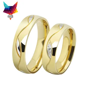 

Hot New Austria crystal fashion Jewelry Wedding Band Engagement Ring Men Women Accessories Aliancas de Casamento Ulove 6pcs/lot