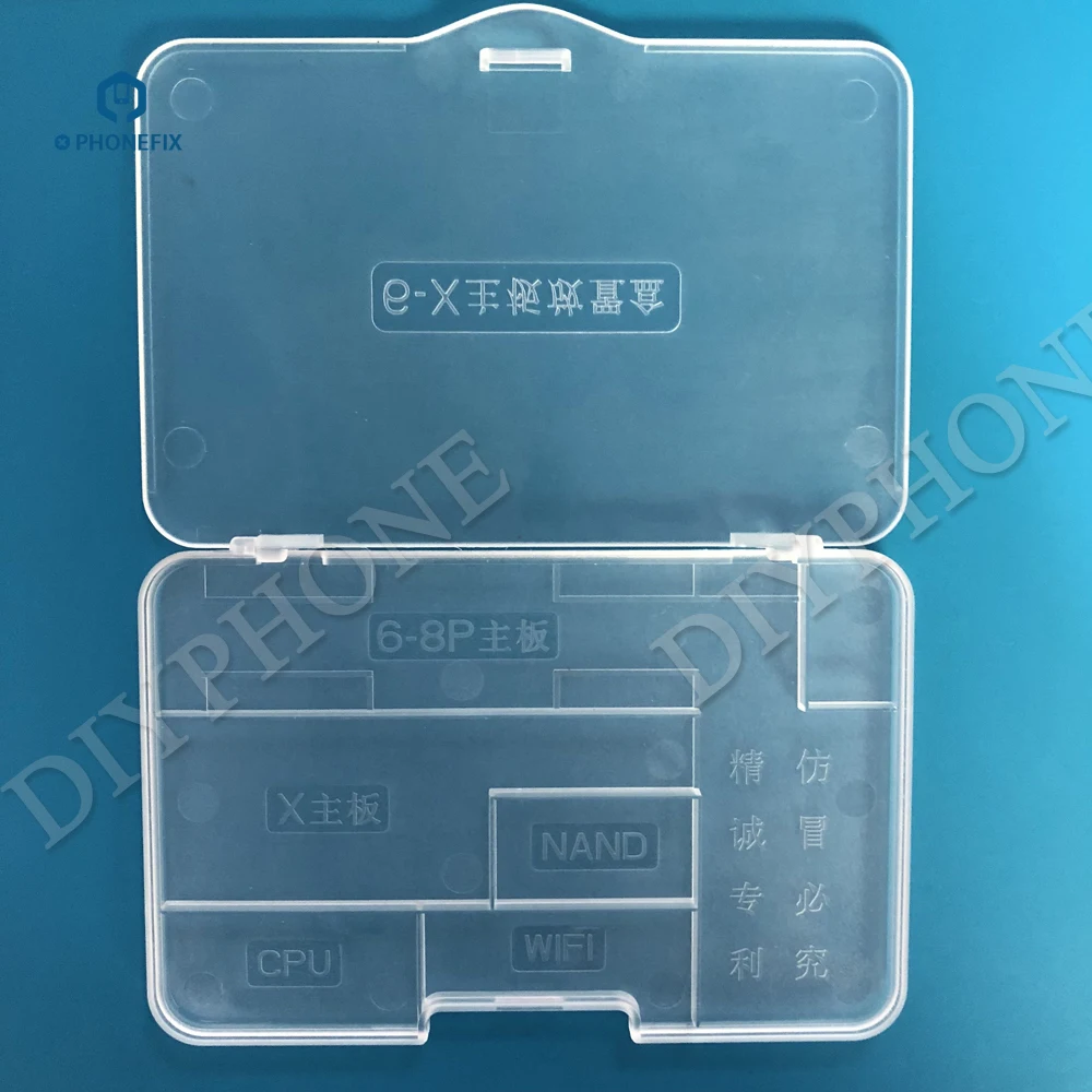 

PHONEFIX Super-hard Acrylic Motherboard Storage Protect Box NAND CPU IC Chips Plastic Box For iPhone 6 6S 7 7 Plus 8 8P
