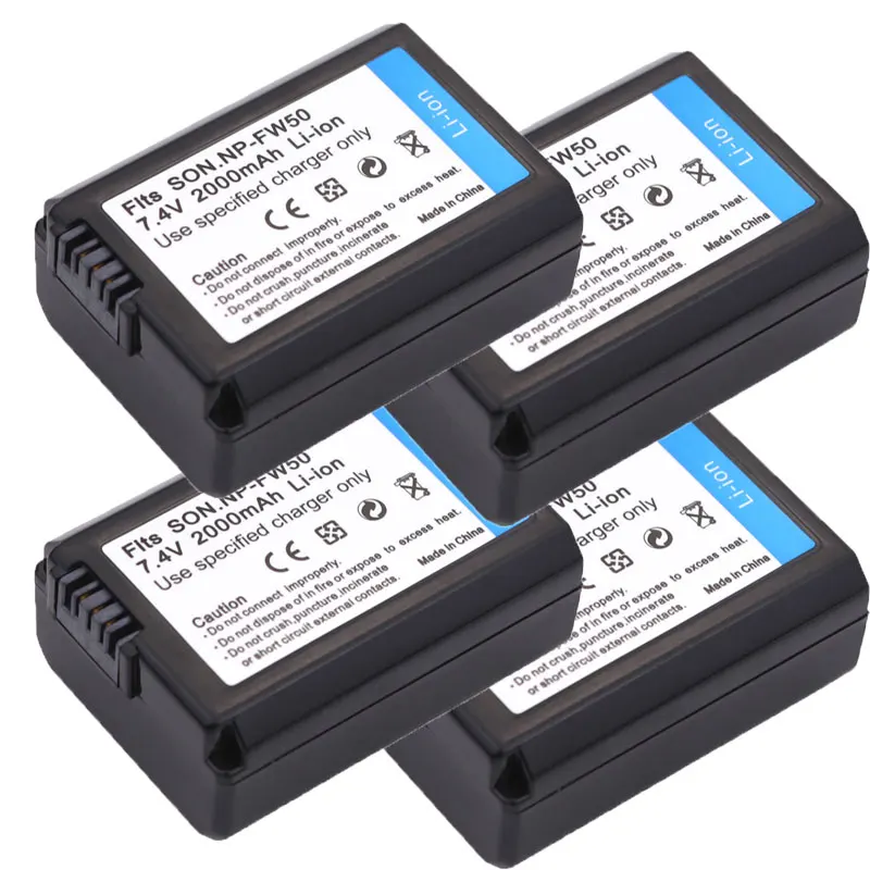 Buy 4x 2000mAh NP FW50 NP FW50 NPFW50 digital camera