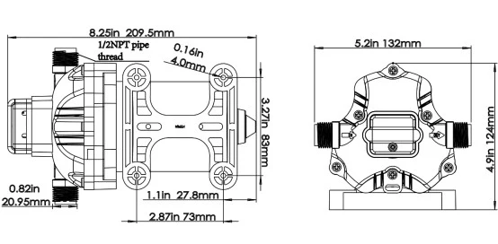 12 v 24 v повышающий преобразователь постоянного тока диафрагменный насос постоянного тока мини-перевозки насос для яхты 3-полости