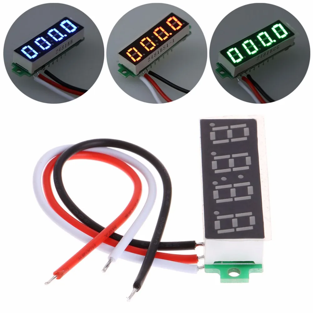 

DC 0-500V Voltmeter 0.28 inch 4bit 3Wire Digital Voltage Gauge Volt Panel Meter Tester Tools