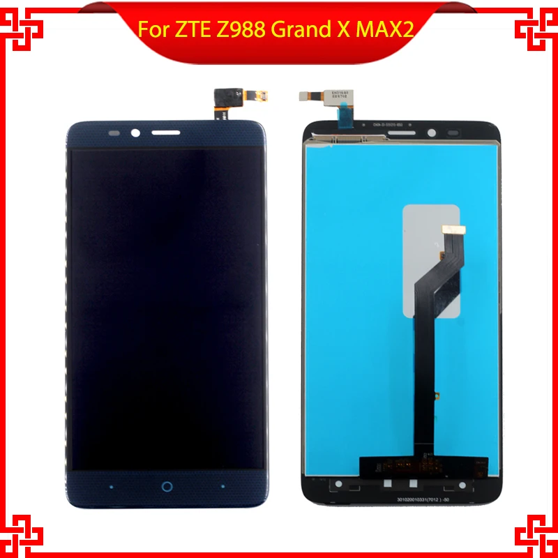 Новинка для ZTE Z988 Grand X MAX 2 Полный ЖК дисплей дигитайзер сенсорный экран рамка в
