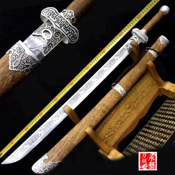 

Handmade Chinese Kung Fu Broadsword WuShu Qing Dao Sword Sabre T1095 High Carbon Steel Sharp Battle Broad Knives
