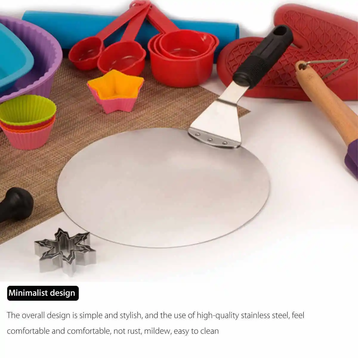 JX-LCLYL Pizza Peel Bakers Paddle Spatula Tray Pan Tableware Tools Stainless Steel
