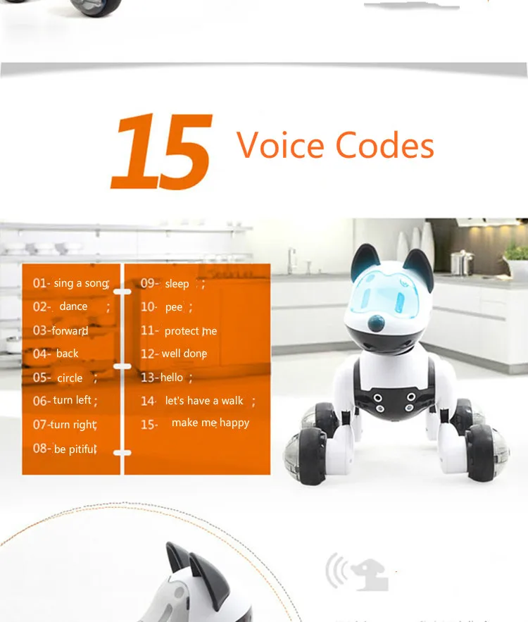 Голосовое управление собака и кошка умный робот электронный питомец Интерактивная программа Танцы Прогулки Роботизированная Игрушка животное жесты следующие