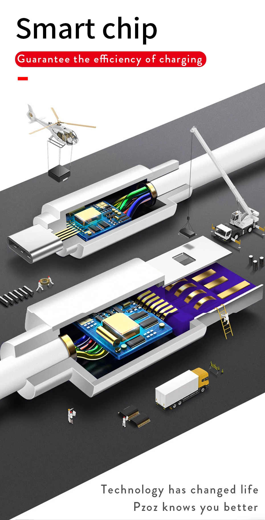 PZOZ для быстрой зарядки зарядным устройством типа c usb кабель мобильного телефона Зарядка кабелей QC3.0 провод для Samsung galaxy s9 s8 plus one plus 6 s xiaomi mi 8