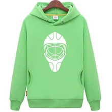 Han Duck Высокое качество унисекс одноцветные хоккейные толстовки с хоккейной маской для мужчин и женщин