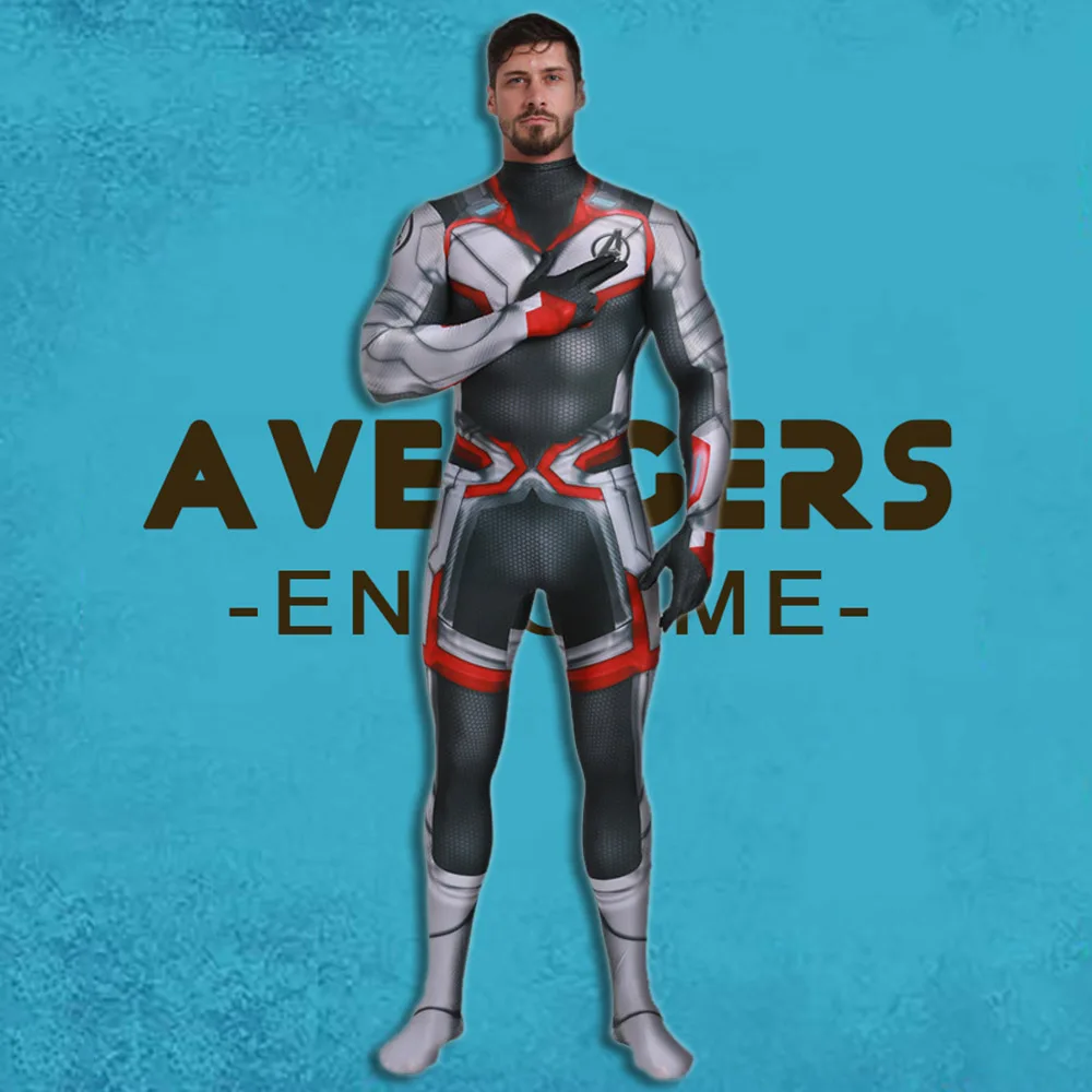 New Avengers Endgame Quantum Realm Jumpsuit Advanced Tech Cosplay Costumes Spandex Zentai Adult Kids Superhero Fancy Dress