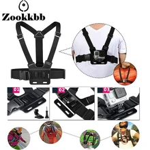 Zookkbb for GoPro three Way grip chesty chest harness accessories for go pro hero 5 4 3 2 session sjcam m20 xiaomi yi 2 4k
