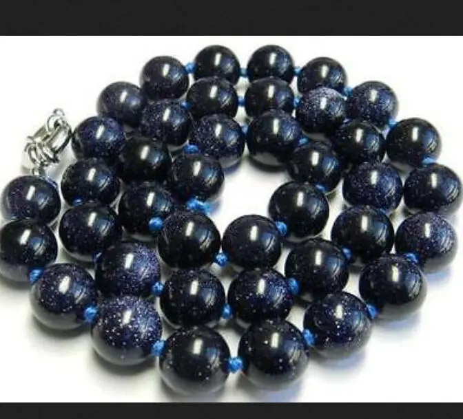 

Charming 10mm Blue Galaxy Sitara Sun Necklace 18''