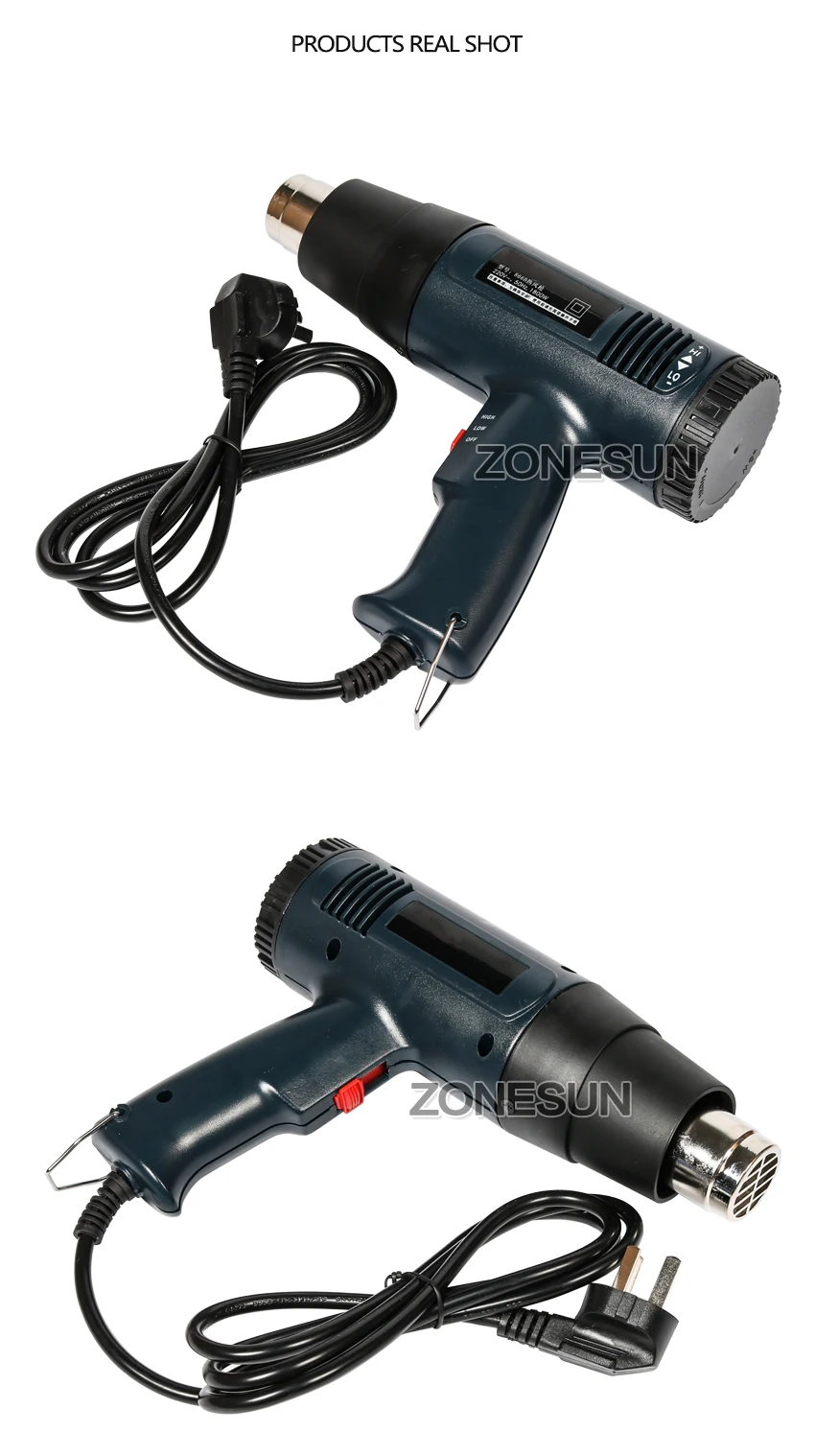 ZONESUN 1600 Вт Цифровой нагревательный пистолет ремонтный инструмент температура регулируемая температура