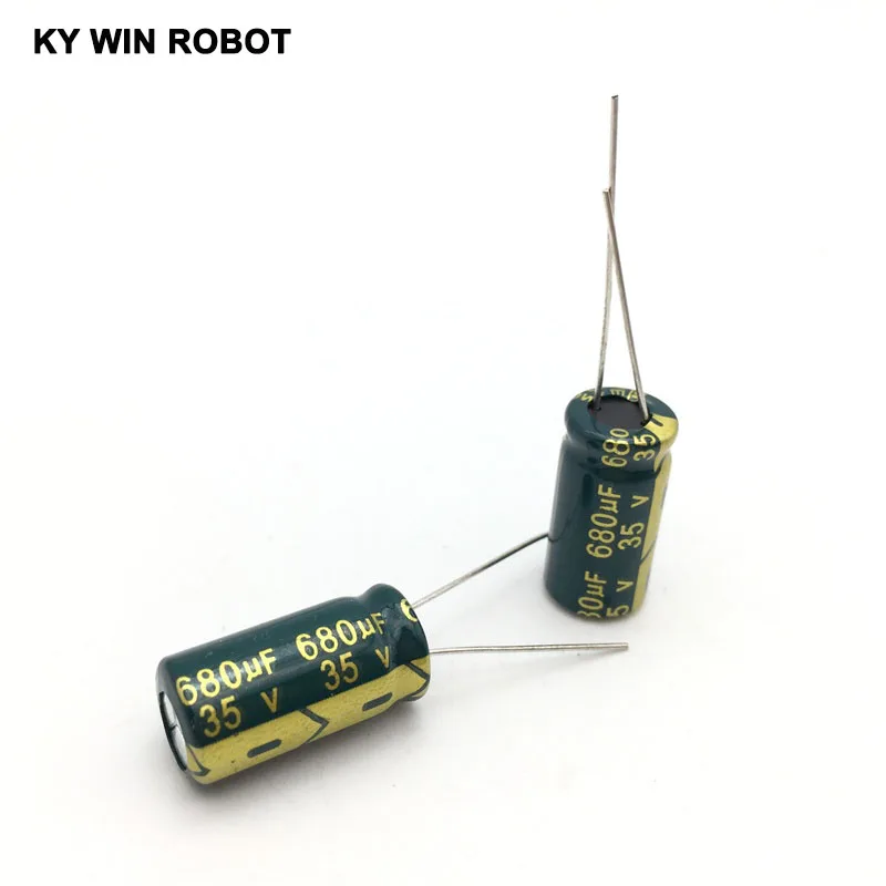 10 pcs Aluminum electrolytic capacitor 680 uF 35 V 10 * 20 mm frekuensi tinggi Radial Electrolytic kapasitor