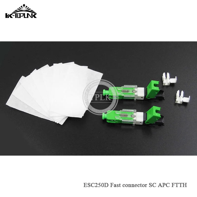 100 шт. FTTH ESC250D SC APC оптоволоконный быстрый разъем SC APC Одномодовый встроенный тип FTTH оптоволоконный быстрый разъем