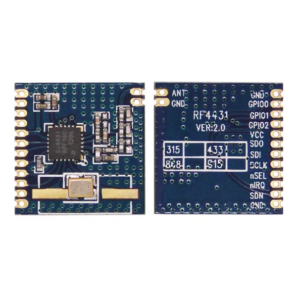 2 шт./лот низкая стоимость 20 МВт 600 м беспроводной передатчик приемник RF модуль RF4431 FSK/GFSK 433/868 модуль MHz