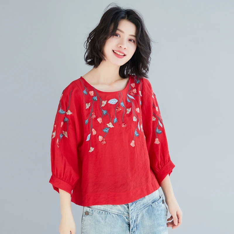 

Traditional chinese blouse shirt tops for women mandarin collar oriental linen shirt blouse female elegant cheongsam to TA1380