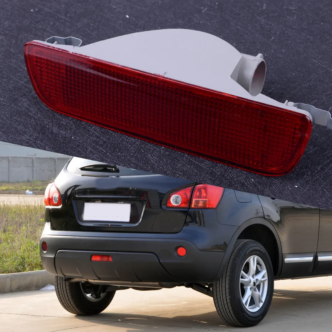 Подходит для Nissan Qashqai 2007 2008 2009 2011 2012 2013 красный задний бампер заднего бампера