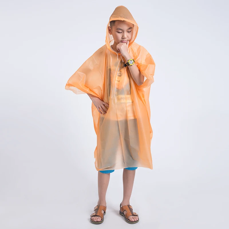 Disposable Children Poncho Raincoat Waterproof Transparent Kids capa de chuva infantil menino Rainwear Camping Pluie Rain Coat