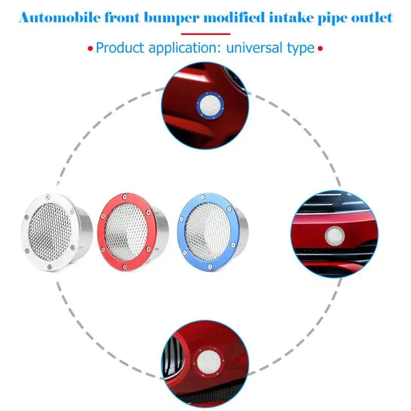 Универсальный металлический автомобильный гоночный воздуховод решетка бампера вентиляционная Входная сетка для холодного воздухозаборника автомобиля Стайлинг