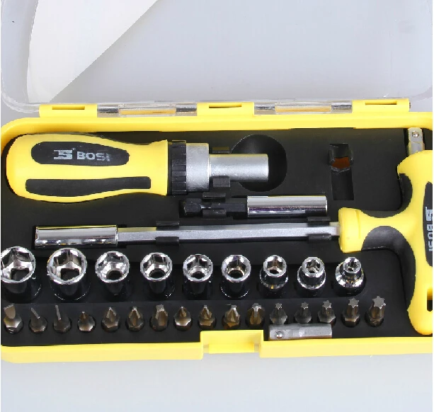 FREE SHIPPING BS463029 29 Sets Sockets&Screwdrivers Combinationsocket