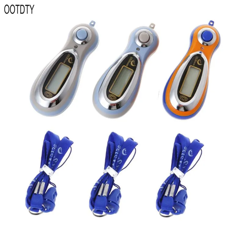 

OOTDTY LCD Display Electronic Digital Tally Counter MP3 Manual Counters With Lanyards