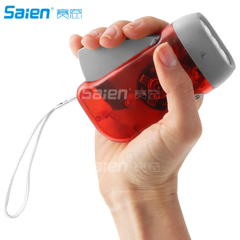 

Manual LED Flashlight [No Battery Required] [Instant Lighting] Hand Crank Power Emergency Light Safety Tool for Camping
