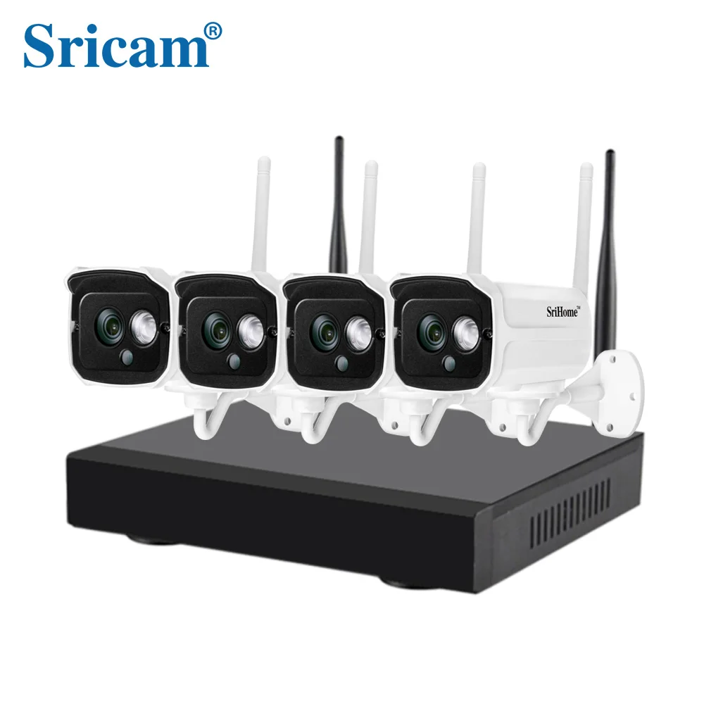 Sricam Открытый 4/9CH IP камера комплект водонепроницаемый HD 1080P видеонаблюдения CCTV ONVIF пуля Wifi камера Беспроводной NVR система безопасности