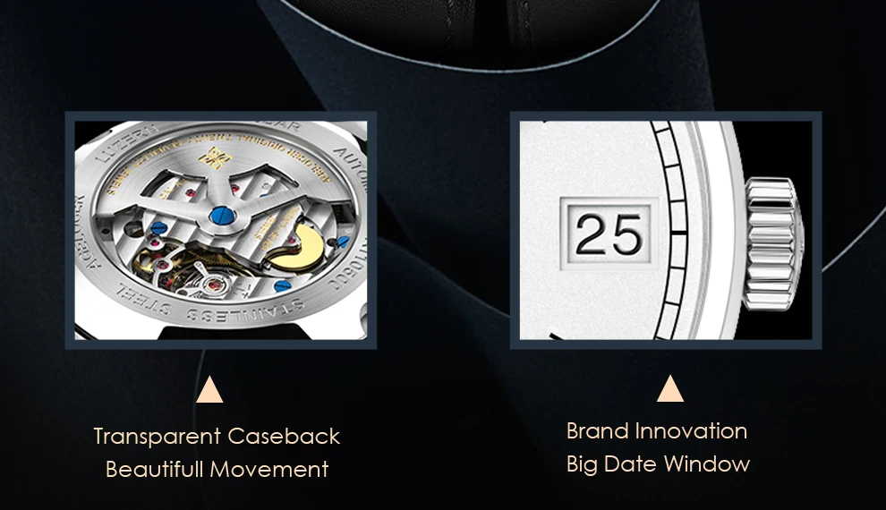 2019 AGELOCER Швейцарский автоматические часы мужские часы лучший бренд класса люкс для женщин известный наручные часы с ремешком из
