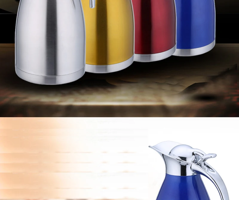 2 Liter Large Coffee Carafe Double Wall Stainless Steel Thermal Bottles Flask Tea Pot Jug With Lid Vacuum Insulated Thermos Coffee Carafe8