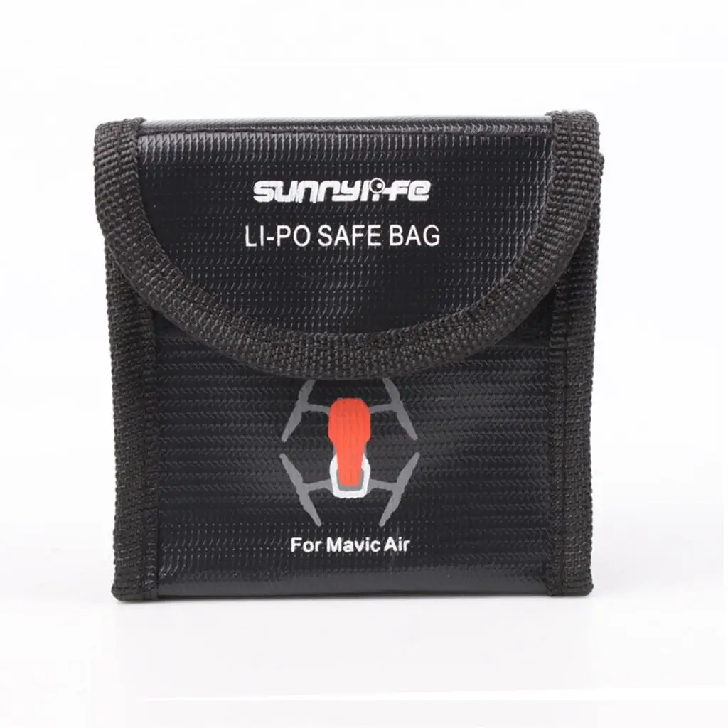  Sunnylife Holding 2Pc Drone Battery LiPo Safe Bag Protective Storage Bag Explosion-proof Bag Case for DJI MAVIC AIR